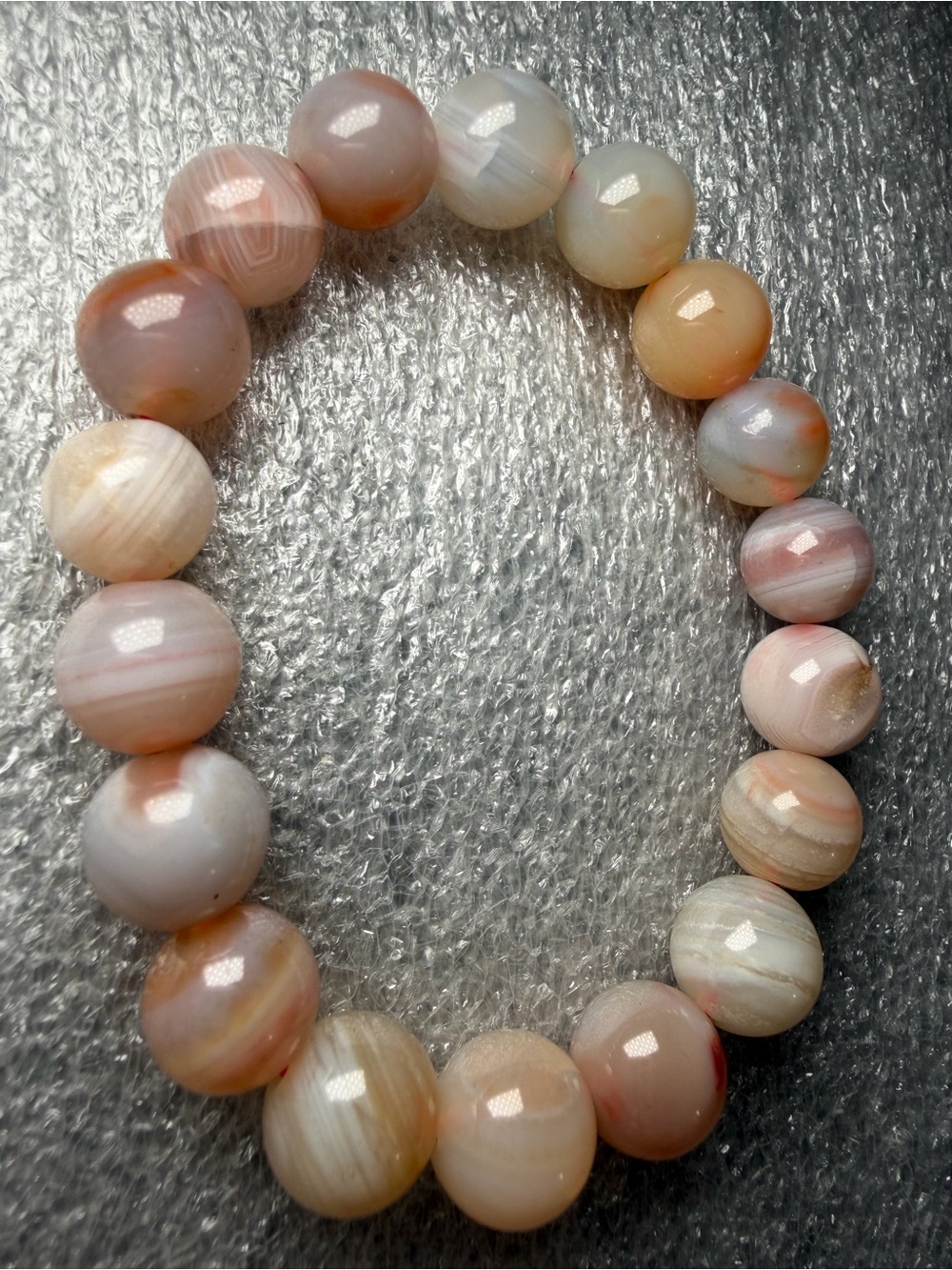 Beautiful 11MM Pink Carnelian Natural Crystal Bracelet
